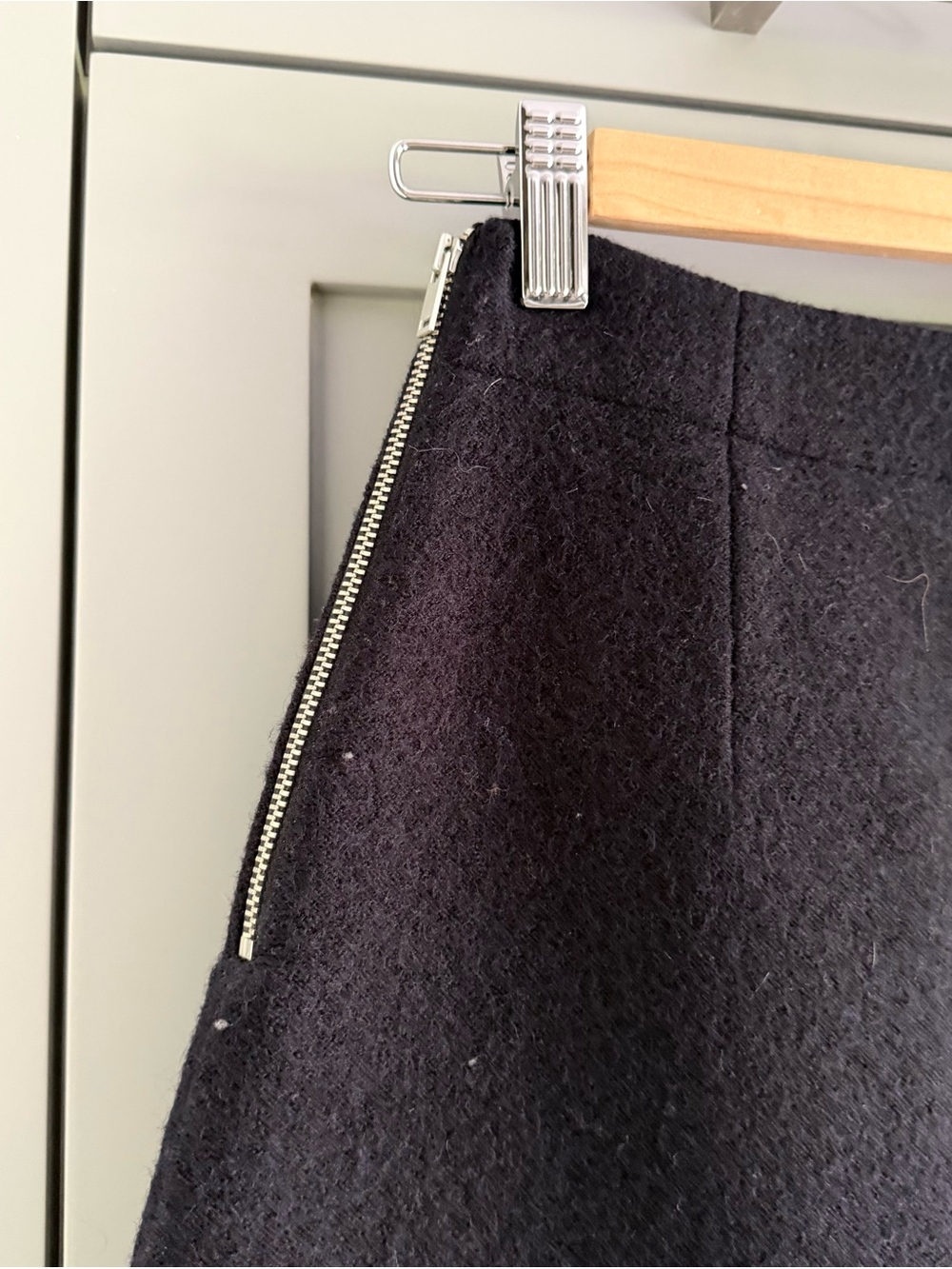COS Navy Blue Mini Skirt with Front Patch Pockets - Picture 3 of 3